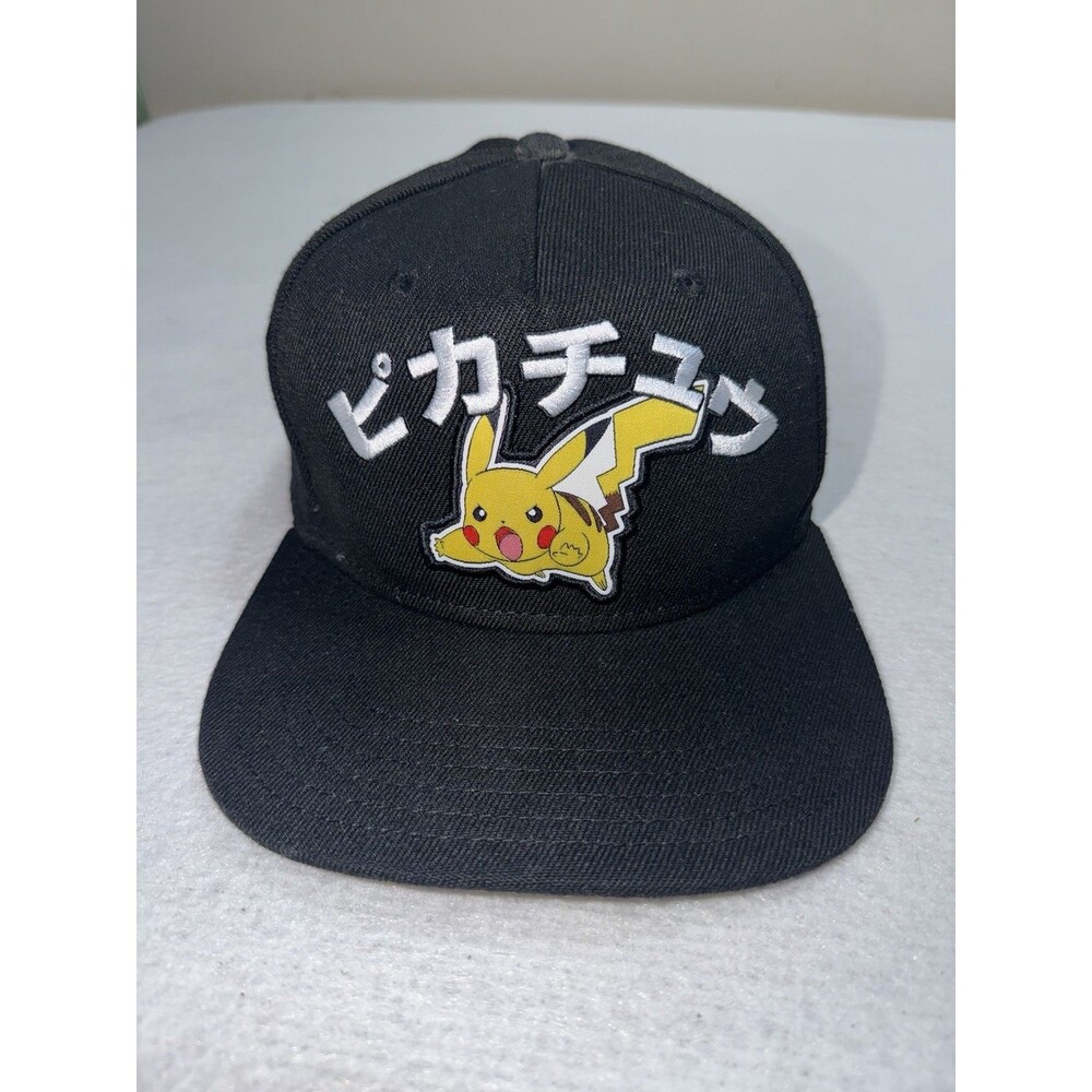 Pokémon Pikachu Black Snapback Hat Cap Japanese Embroidery Official